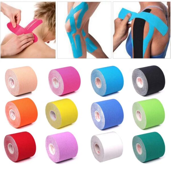 Waterproof Kinesiology Tape - [3 Rolls] - Kinetic Tape - Joints Support & Muscle Pain Relief - 16.4 ft Uncut Knee Tape