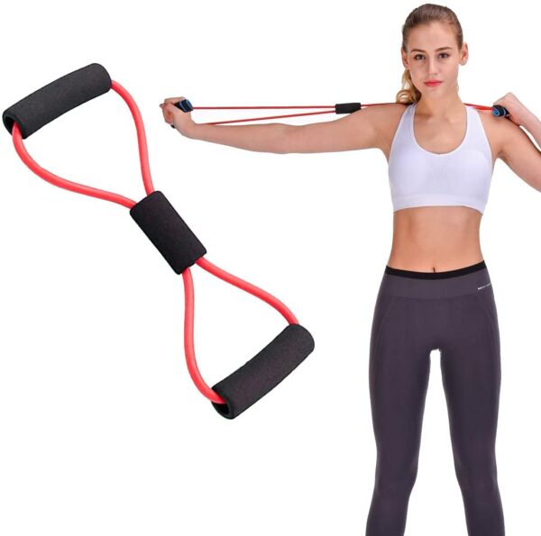 Yoga 8 Shape Pull Rope Tube Pilates Resistance Band - Image 2